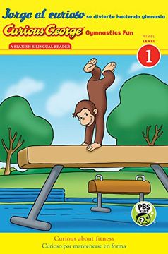 portada Jorge el curioso se divierte haciendo gimnasia/Curious George Gymnastics Fun bilingual (CGTV Reader) (Spanish and English Edition)