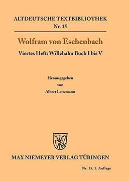 portada Willehalm Buch i bis v: 1-5 (Altdeutsche Textbibliothek) (in German)