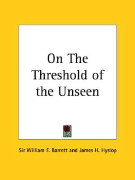 portada on the threshold of the unseen