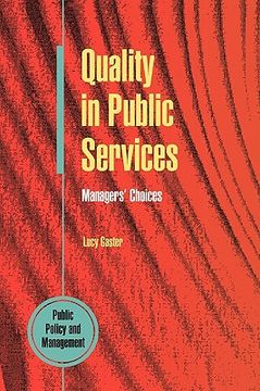 portada quality in public services: managers' choices. (en Inglés)