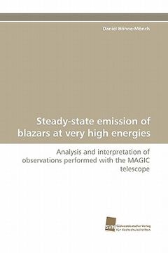 portada steady-state emission of blazars at very high energies (en Inglés)