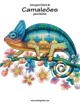 portada Livro para Colorir de Camaleões para Adultos