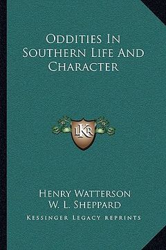 portada oddities in southern life and character (en Inglés)
