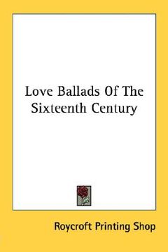 portada love ballads of the sixteenth century (in English)