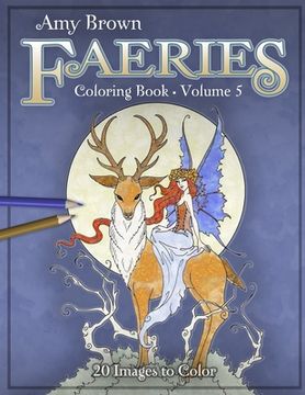 portada Amy Brown Faeries Coloring Book 5 (en Inglés)