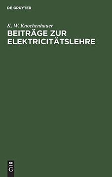 portada Beiträge zur Elektricitätslehre (en Alemán)