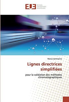 portada Lignes Directrices Simplifiées: Pour la Validation des Méthodes Chromatographiques (en Francés)