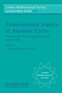 portada Transcendental Aspects of Algebraic Cycles Paperback: Proceedings of the Grenoble Summer School, 2001 (London Mathematical Society Lecture Note Series) (en Inglés)