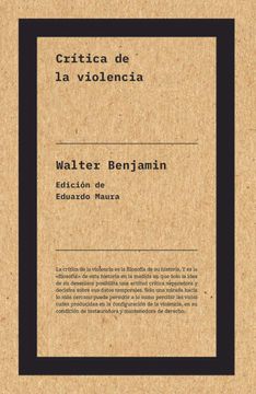 portada Crítica de la Violencia: S (in Spanish)