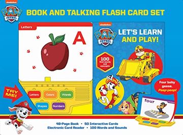 portada Paw Patrol - Let'S Learn and Play! Book and Talking Flash Card Sound Book set - pi Kids (en Inglés)