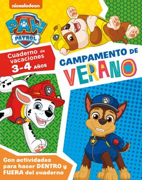 portada Campamento de Verano con la Patrulla Canina: Cuaderno de Vacaciones (3-4 Años)