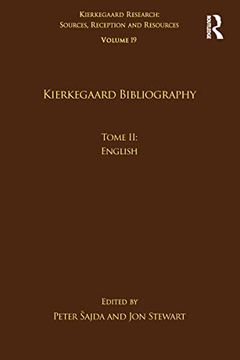 portada Volume 19, Tome II: Kierkegaard Bibliography: English (in English)
