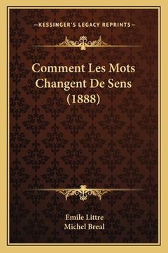 portada Comment Les Mots Changent De Sens (1888) (in French)