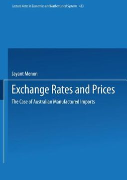 portada exchange rates and prices: the case of australian manufactured imports (en Inglés)