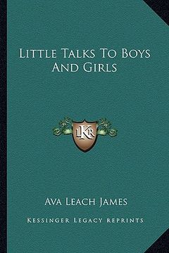 portada little talks to boys and girls (en Inglés)