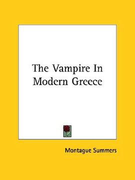 portada the vampire in modern greece (in English)