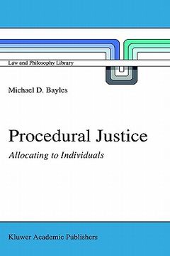 portada procedural justice: allocating to individuals (en Inglés)