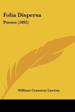 portada folia dispersa: poems (1895) (en Inglés)