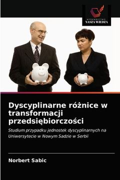 portada Dyscyplinarne różnice w transformacji przedsiębiorczości (en Polaco)