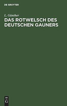 portada Das Rotwelsch des Deutschen Gauners 