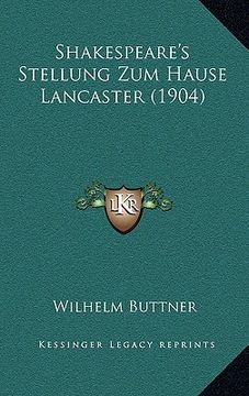 portada shakespeare's stellung zum hause lancaster (1904)
