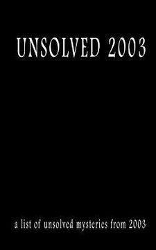 portada Unsolved 2003 (en Inglés)