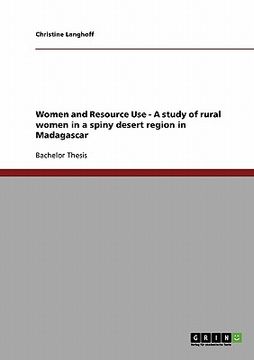 portada women and resource use - a study of rural women in a spiny desert region in madagascar (en Inglés)