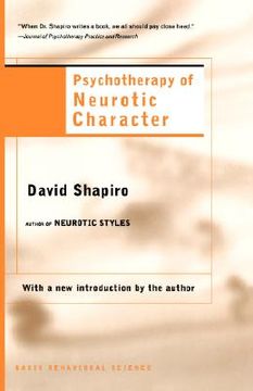 portada psychotherapy of neurotic character (en Inglés)