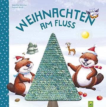 portada Weihnachten am Fluss: Pappbilderbuch mit Wendepailletten (en Alemán)