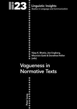 portada Vagueness in Normative Texts (en Alemán)