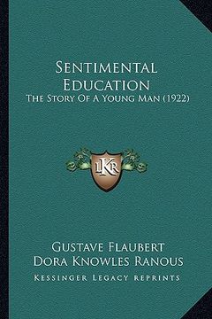 portada sentimental education: the story of a young man (1922) (en Inglés)