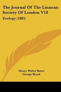 portada the journal of the linnean society of london v18: zoology (1885) (in English)