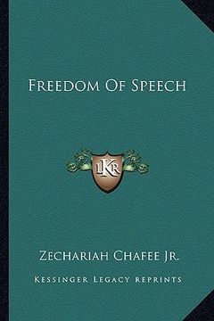 portada freedom of speech (en Inglés)