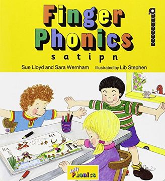 portada Finger Phonics Book 1: In Precursive Letters (British English Edition): S, a, t, i, p, n (Jolly Phonics: Finger Phonics) (en Inglés)