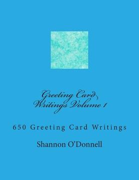 portada Greeting Card Writings Volume 1 (en Inglés)