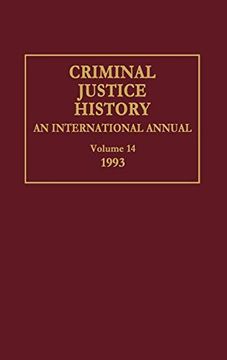 portada Criminal Justice History: An International Annual; Volume 14, 1993 