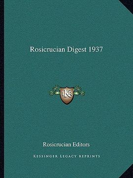 portada rosicrucian digest 1937 (en Inglés)