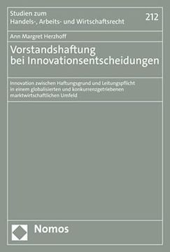 portada Vorstandshaftung bei Innovationsentscheidungen (en Alemán)