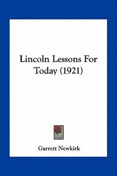 portada lincoln lessons for today (1921) (in English)