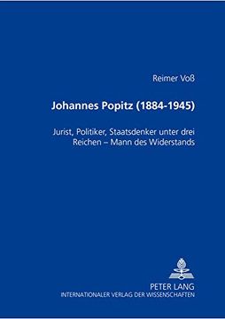 portada Johannes Popitz (en Alemán)