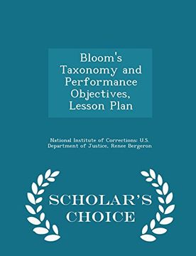 portada Bloom's Taxonomy and Performance Objectives, Lesson Plan - Scholar's Choice Edition (en Inglés)