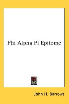 portada phi alpha pi epitome (en Inglés)