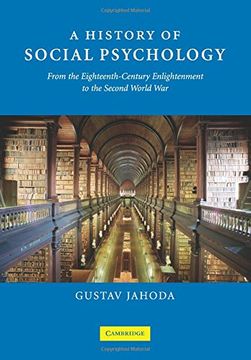 portada A History of Social Psychology Paperback: From the Eighteenth-Century Enlightenment to the Second World war (in English)