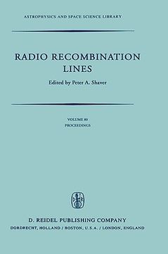 portada radio recombination lines: proceedings of a workshop held in ottawa, ontario, canada, august 24 25, 1979
