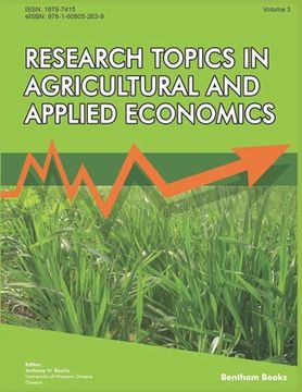 portada Research Topics in Agricultural and Applied Economics: Volume 3 (en Inglés)