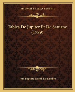 portada Tables De Jupiter Et De Saturne (1789) (en Francés)