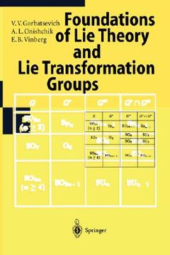 portada lie groups and lie algebras i: foundations of lie theory lie transformation groups (in English)