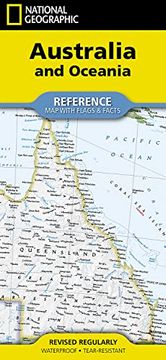 portada National Geographic Australia and Oceania map (Folded With Flags and Facts) (National Geographic Reference Map) (en Inglés)
