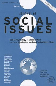 portada Social Psychology of Globalization (en Inglés)