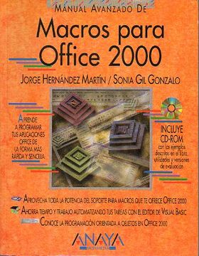 portada macros para office 2000. incluye cd-rom.